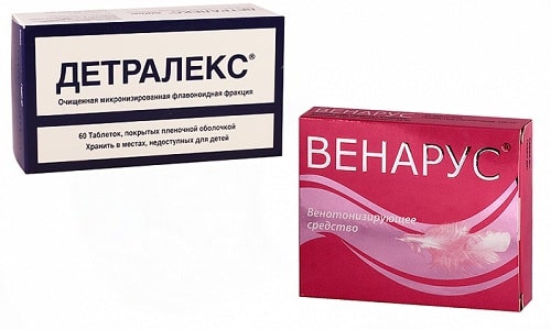 Фармацевтами разработаны лекарства Венарус и Детралекс, целью которых является укрепление венозных стенок и стабилизация микроциркуляции